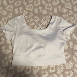 White Open Strap Back Women's Top Cropped Athletic AS Revival